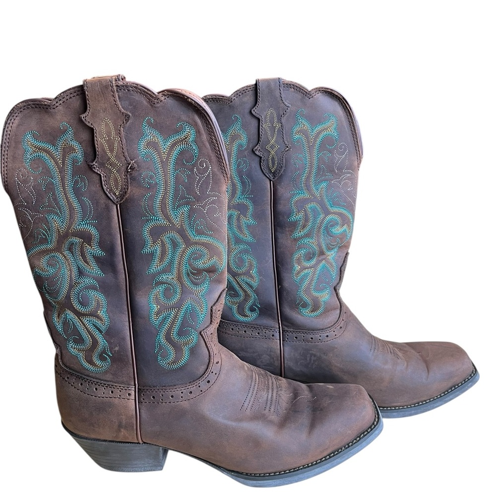 JUSTIN WOMEN'S STAMPEDE DURANT WESTERN BOOTS - SQUARE TOE